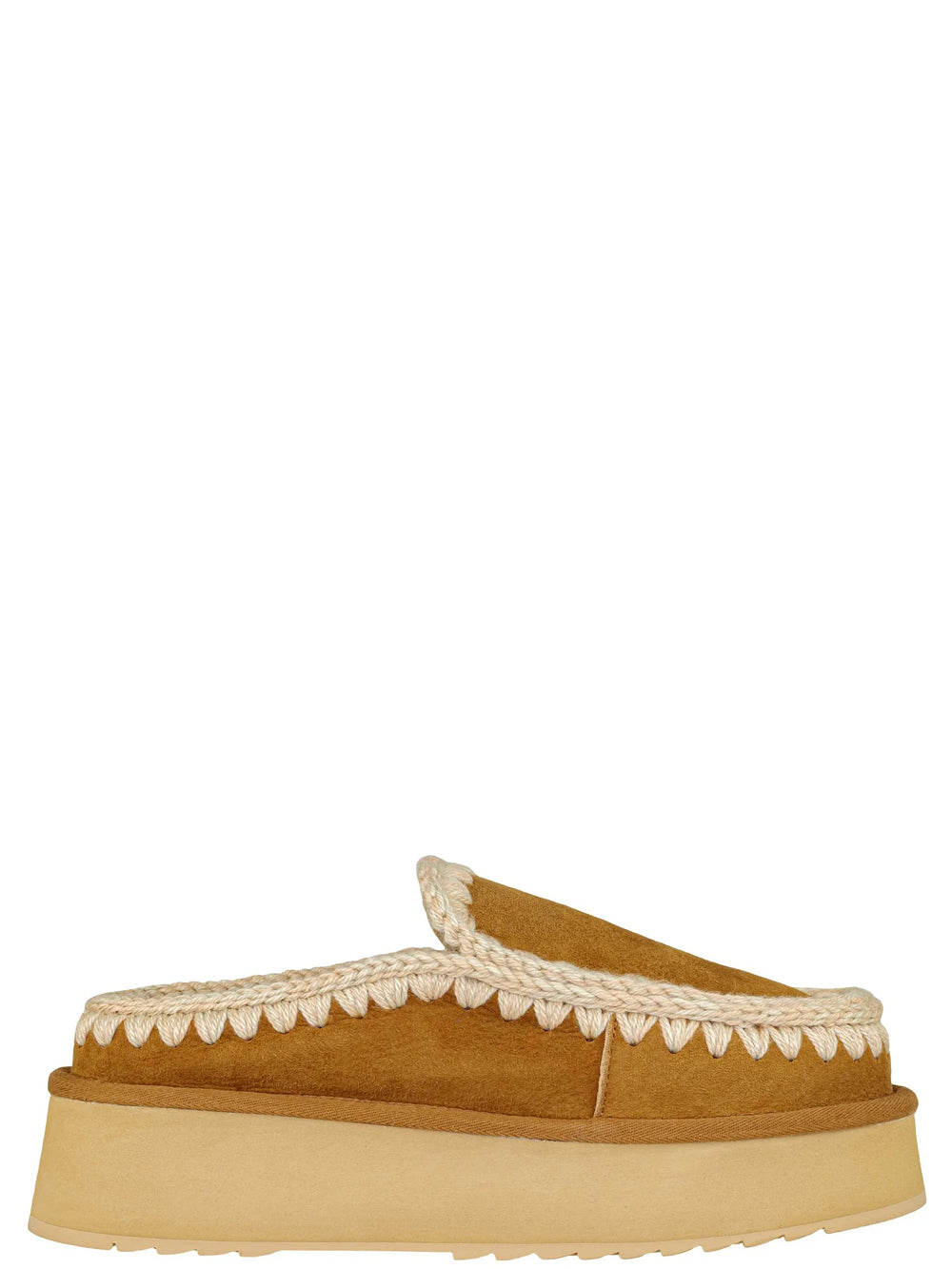 Ciabatte Donna Clog eskimo platform Marrone